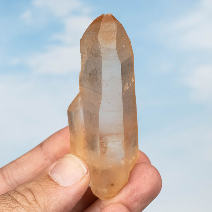 Tangerine Lemurian Seed Quartz Crystal *DT 70 g 81x30mm