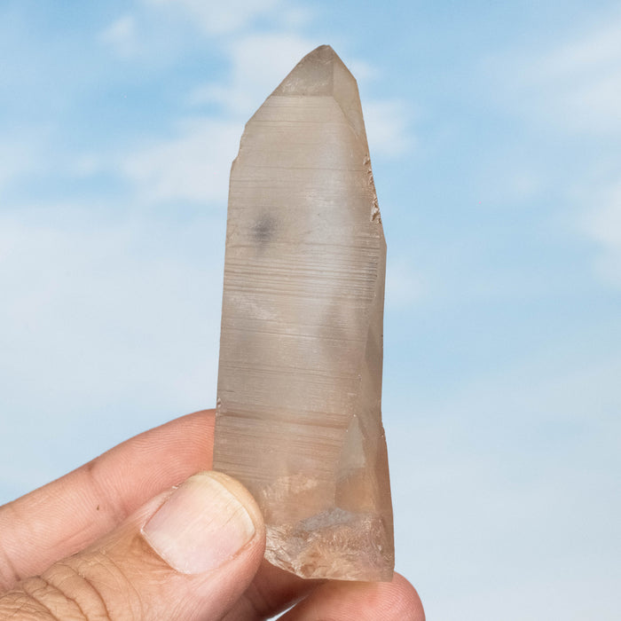 Tangerine Lemurian Seed Quartz Crystal 80 g 83x33mm