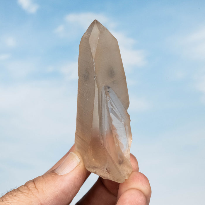 Tangerine Lemurian Seed Quartz Crystal 80 g 83x33mm