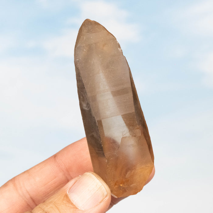 Tangerine Lemurian Seed Quartz Crystal *DT 57 g 76x26mm