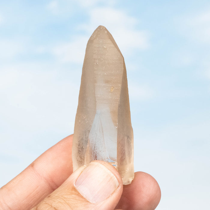 Tangerine Lemurian Seed Quartz Crystal 45 g 65x26mm