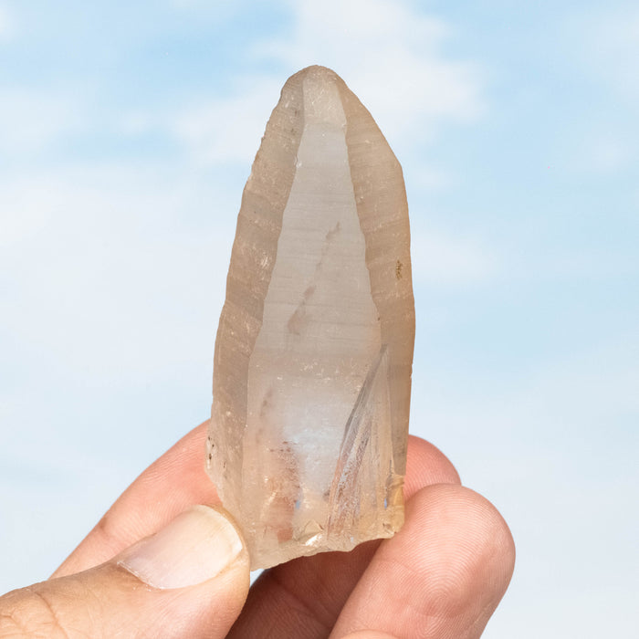Tangerine Lemurian Seed Quartz Crystal 45 g 65x26mm