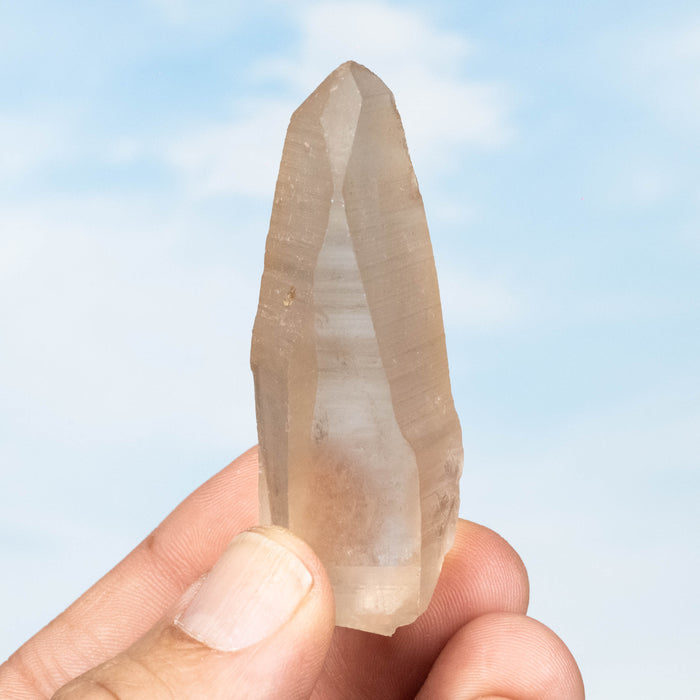 Tangerine Lemurian Seed Quartz Crystal 45 g 65x26mm