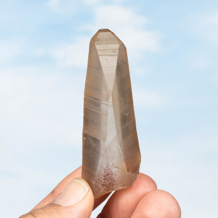 Tangerine Lemurian Seed Quartz Crystal 49 g 75x26mm