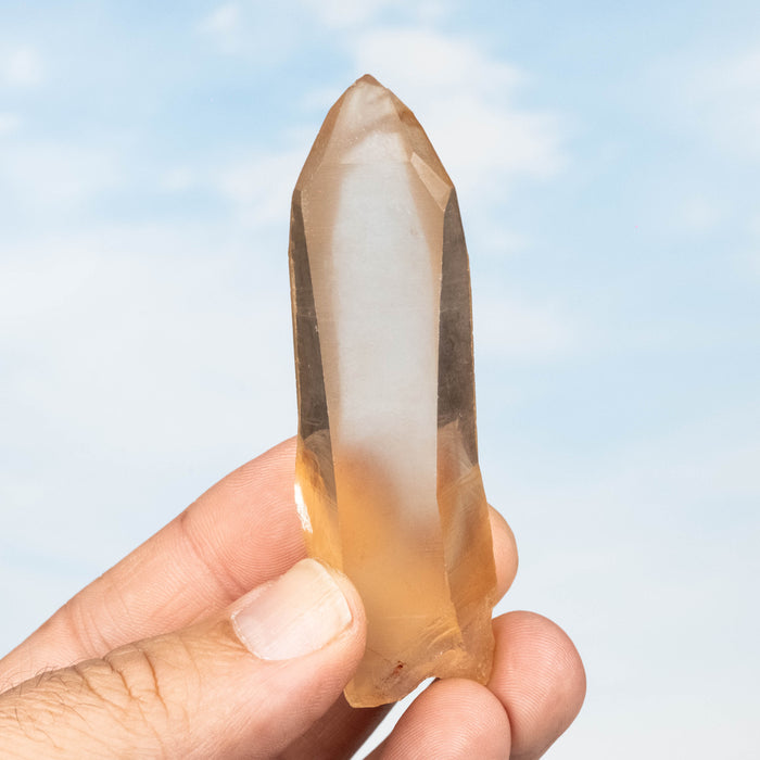 Tangerine Lemurian Seed Quartz Crystal 50 g 82x25mm