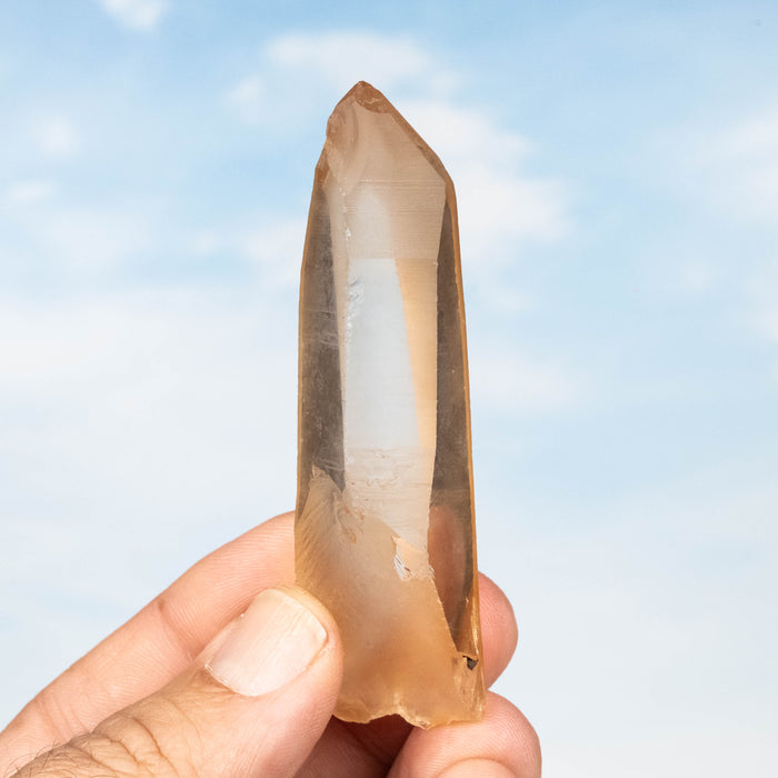 Tangerine Lemurian Seed Quartz Crystal 50 g 82x25mm