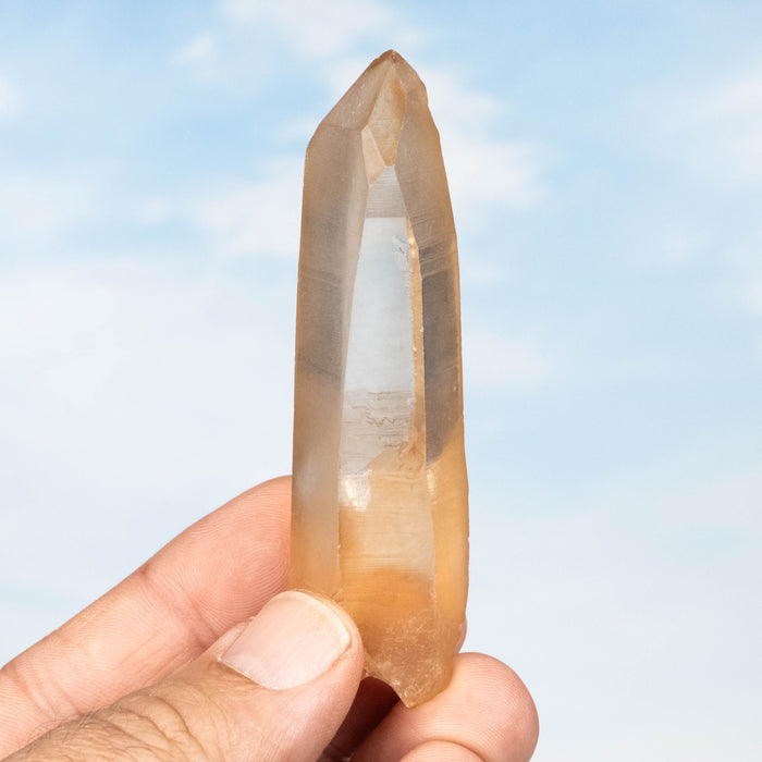 Tangerine Lemurian Seed Quartz Crystal 50 g 82x25mm