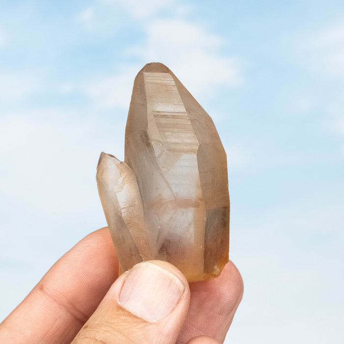 Tangerine Lemurian Seed Quartz Crystal 70 g 58x37mm