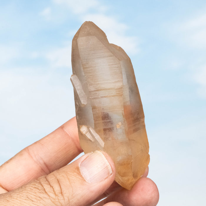 Tangerine Lemurian Seed Quartz Crystal *DT 131 g 87x43mm