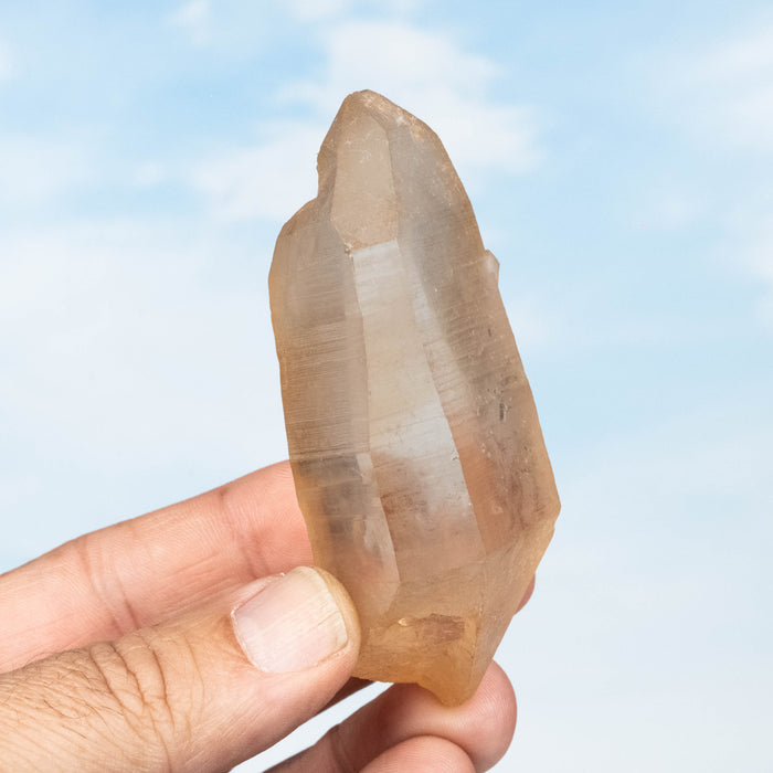 Tangerine Lemurian Seed Quartz Crystal *DT 131 g 87x43mm