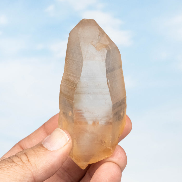 Tangerine Lemurian Seed Quartz Crystal *DT 131 g 87x43mm