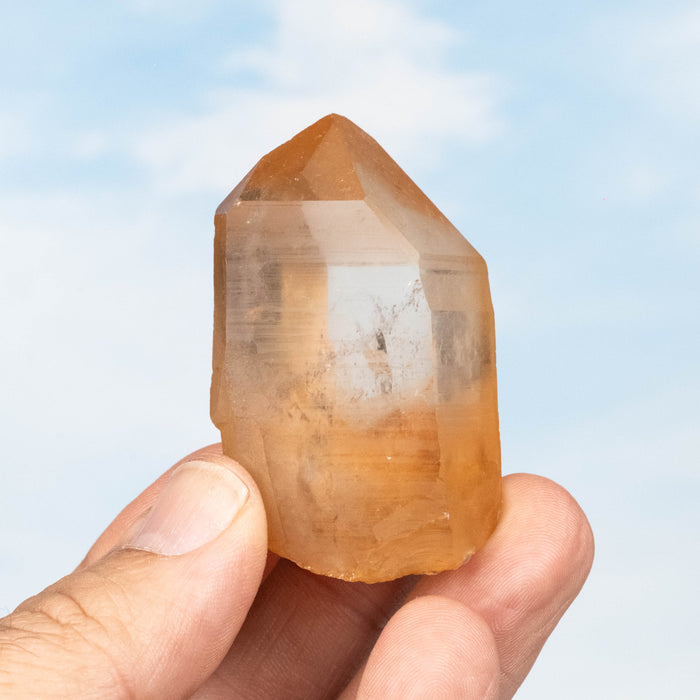 Tangerine Lemurian Seed Quartz Crystal 65 g 57x36mm