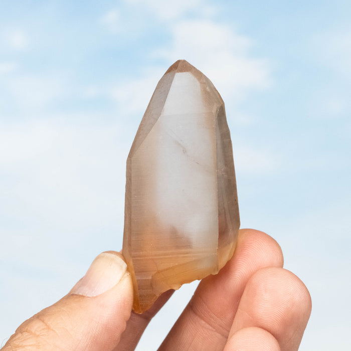 Tangerine Lemurian Seed Quartz Crystal 51 g 53x34mm