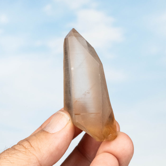 Tangerine Lemurian Seed Quartz Crystal 51 g 53x34mm