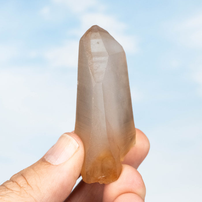 Tangerine Lemurian Seed Quartz Crystal 51 g 53x34mm