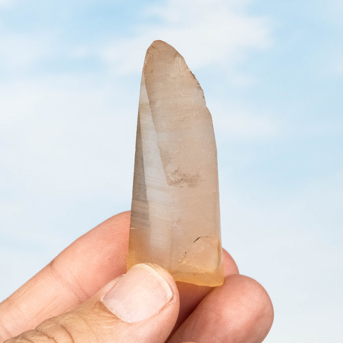 Tangerine Lemurian Seed Quartz Crystal 31 g 62x27mm