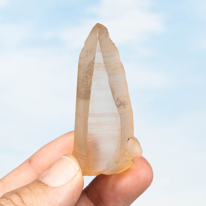 Tangerine Lemurian Seed Quartz Crystal 31 g 62x27mm