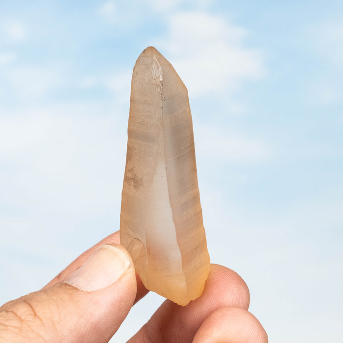 Tangerine Lemurian Seed Quartz Crystal 31 g 62x27mm