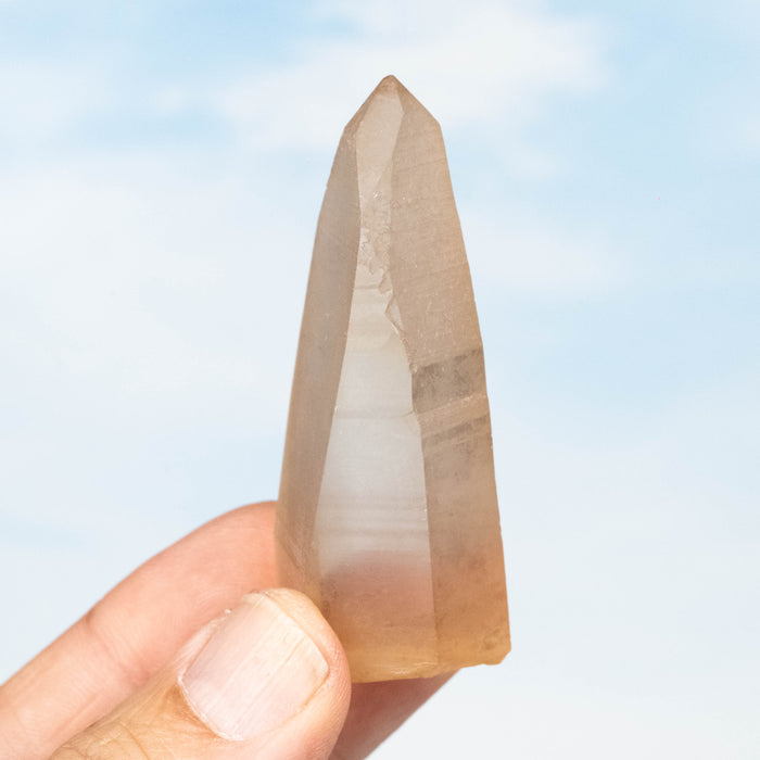Tangerine Lemurian Seed Quartz Crystal 49 g 65x28mm