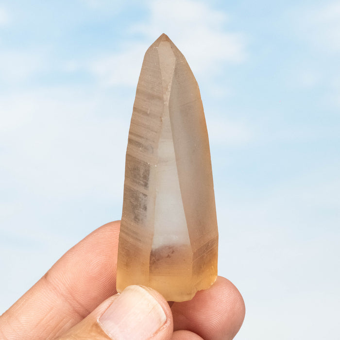 Tangerine Lemurian Seed Quartz Crystal 49 g 65x28mm