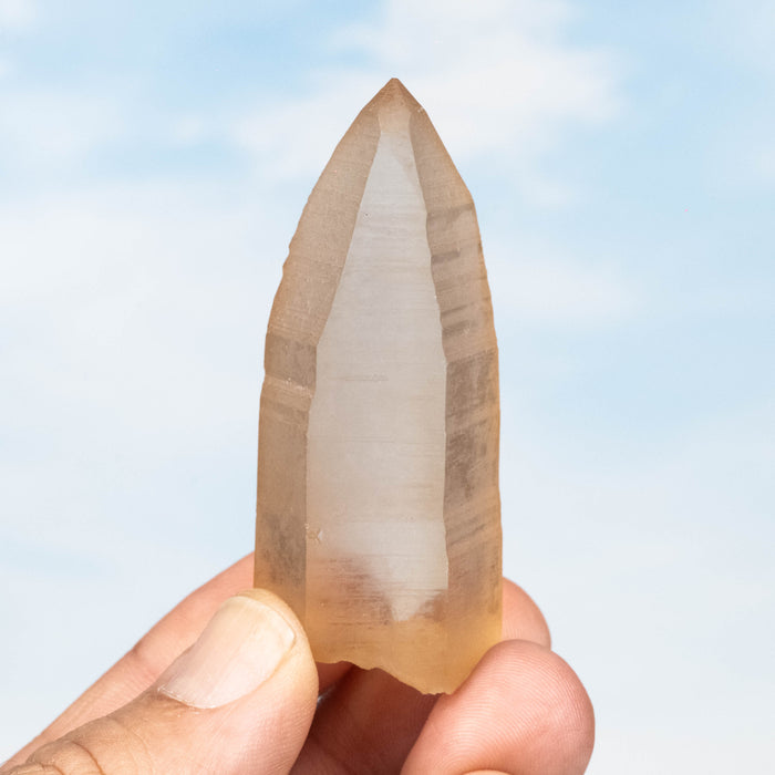 Tangerine Lemurian Seed Quartz Crystal 49 g 65x28mm