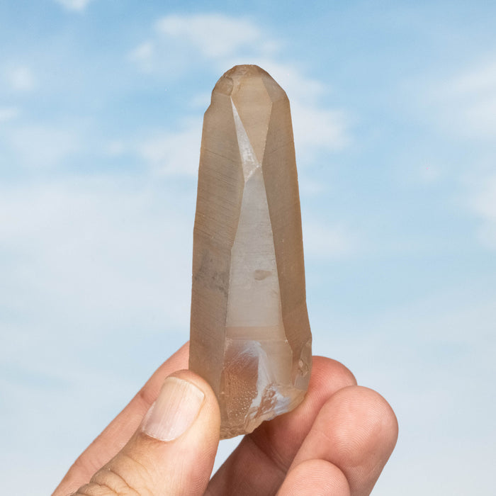 Tangerine Lemurian Seed Quartz Crystal 65 g 81x26mm