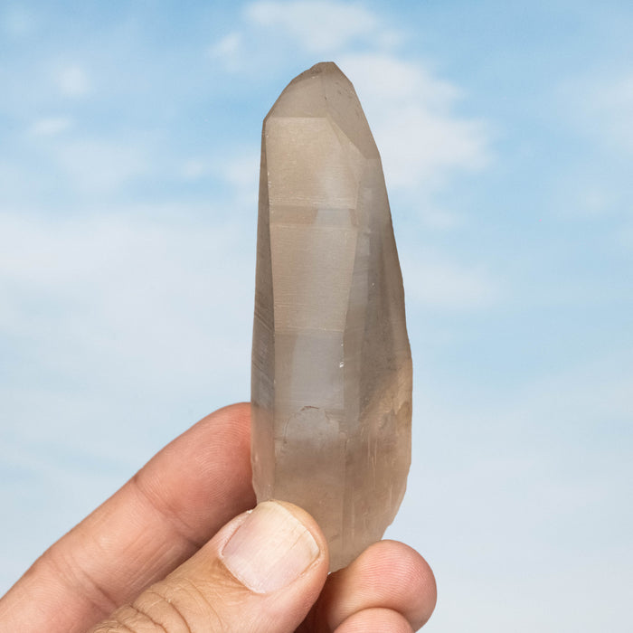 Tangerine Lemurian Seed Quartz Crystal 89 g 86x31mm