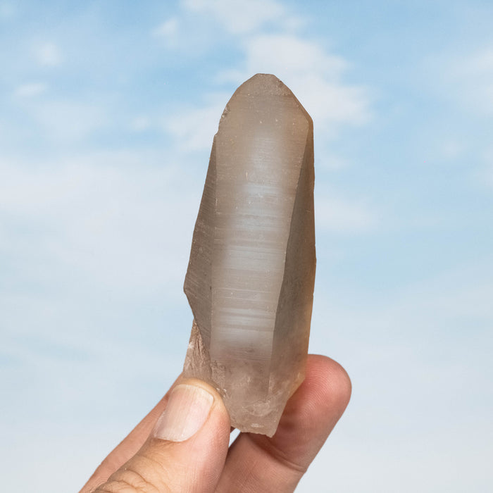 Tangerine Lemurian Seed Quartz Crystal 89 g 86x31mm