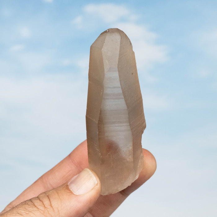 Tangerine Lemurian Seed Quartz Crystal 89 g 86x31mm