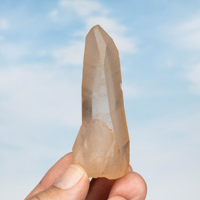 Tangerine Lemurian Seed Quartz Crystal 69 g 80x30mm