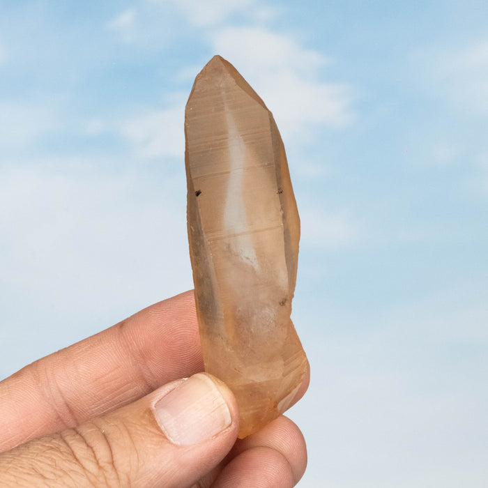 Tangerine Lemurian Seed Quartz Crystal *DT 50 g 81x25mm