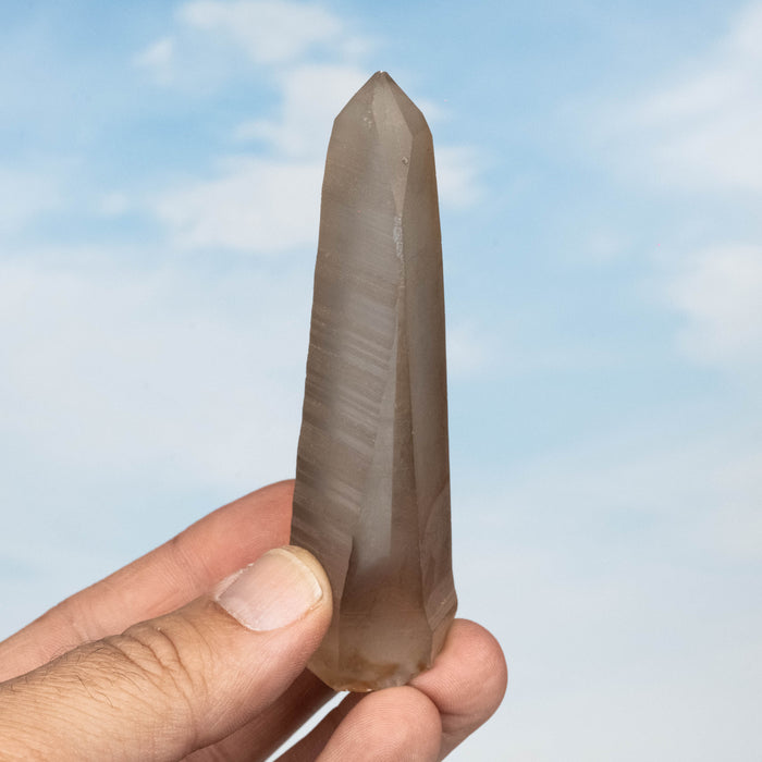 Tangerine Lemurian Seed Quartz Crystal 83 g 96x30mm
