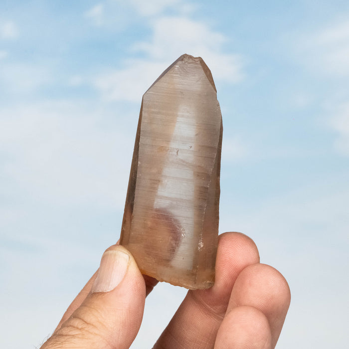 Tangerine Lemurian Seed Quartz Crystal 71 g 71x31mm