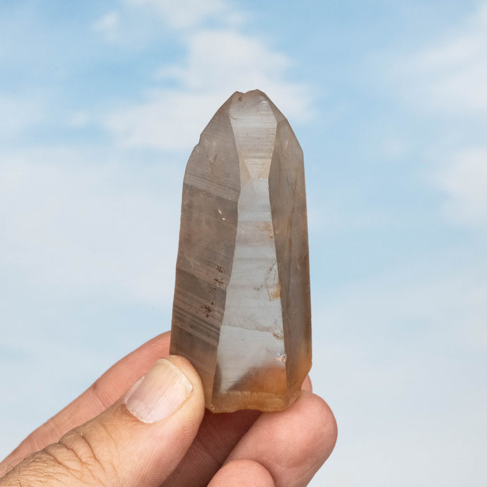 Tangerine Lemurian Seed Quartz Crystal 71 g 71x31mm