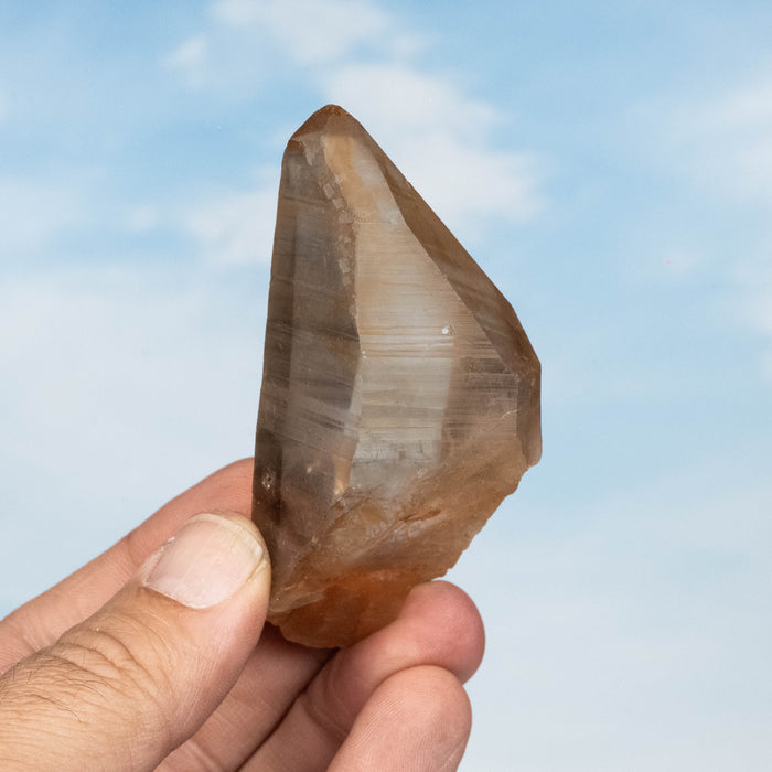 Tangerine Lemurian Seed Quartz Crystal 96 g 80x58mm
