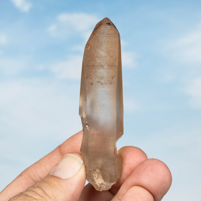 Tangerine Lemurian Seed Quartz Crystal 47 g 84x23mm