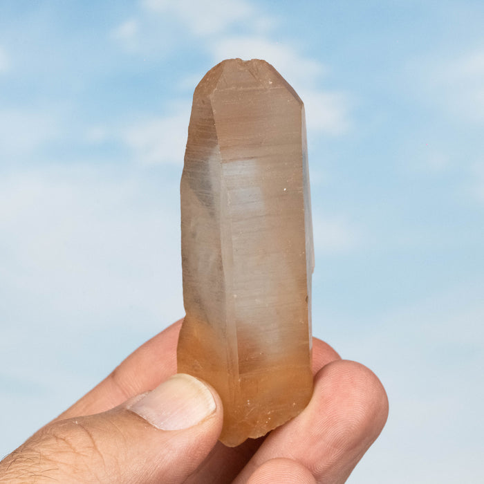 Tangerine Lemurian Seed Quartz Crystal 66 g 73x26mm