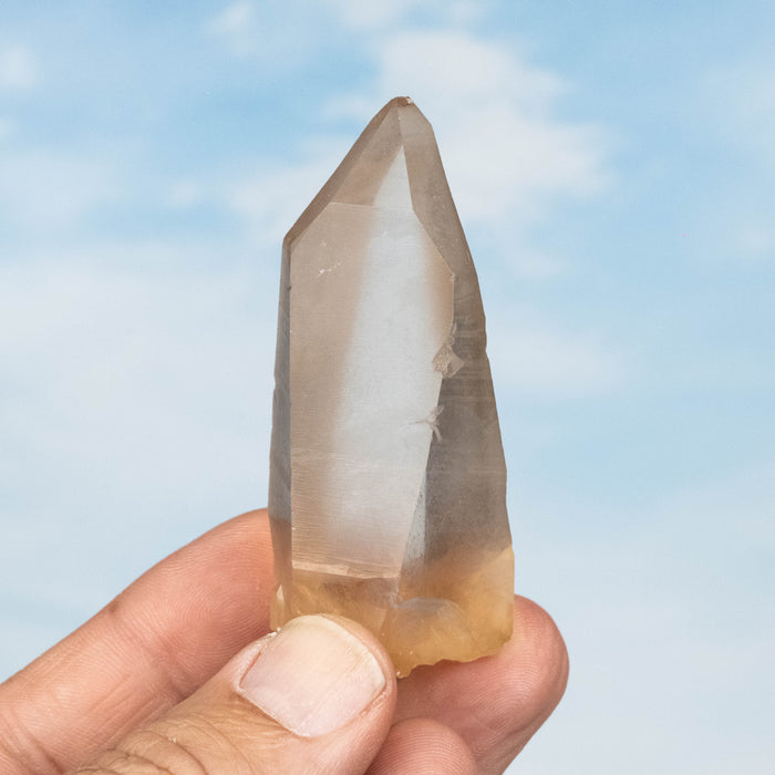 Tangerine Lemurian Seed Quartz Crystal 73 g 68x31mm