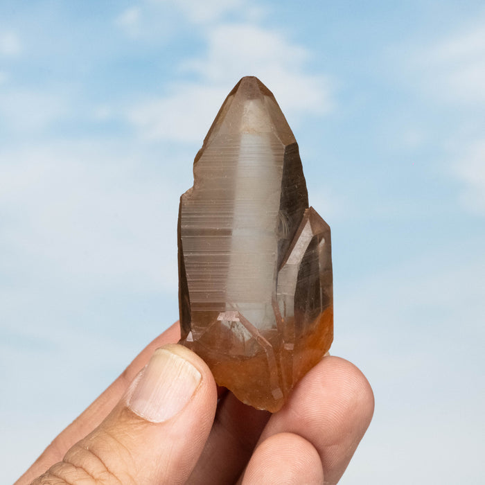 Tangerine Lemurian Seed Quartz Crystal 56 g 64x30mm