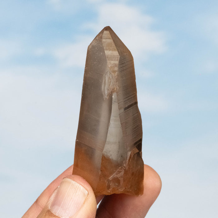 Tangerine Lemurian Seed Quartz Crystal 56 g 64x30mm