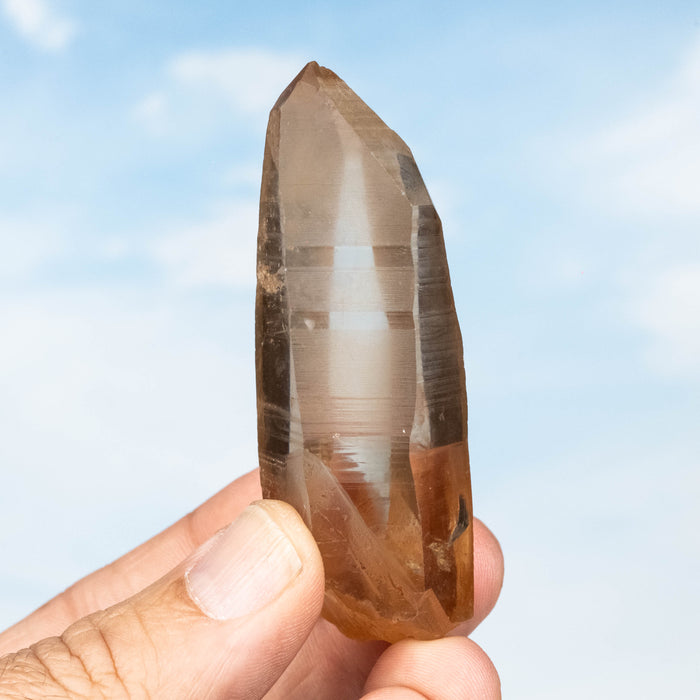 Tangerine Lemurian Seed Quartz Crystal 76 g 76x32mm
