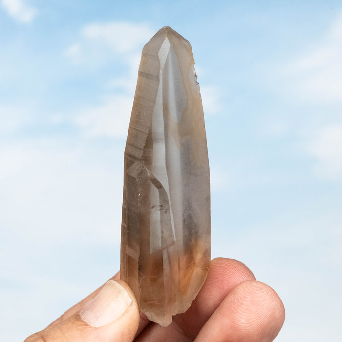 Tangerine Lemurian Seed Quartz Crystal 58 g 79x31mm