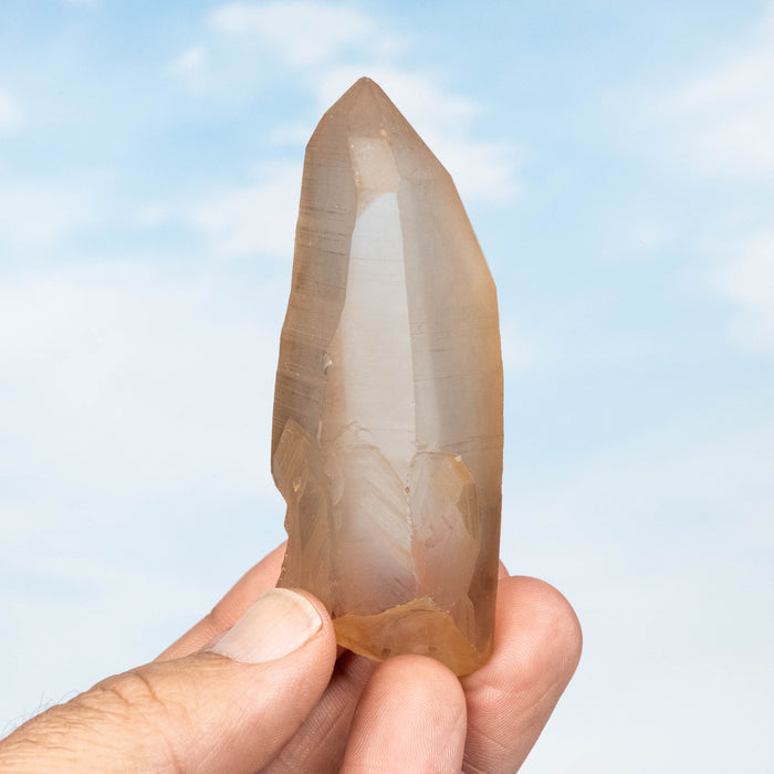 Tangerine Lemurian Seed Quartz Crystal 103 g 86x34mm