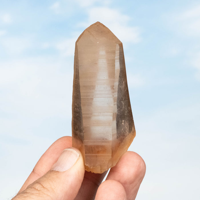 Tangerine Lemurian Seed Quartz Crystal 98 g 78x35mm