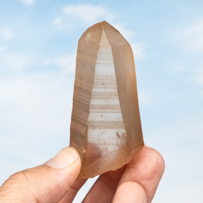 Tangerine Lemurian Seed Quartz Crystal 98 g 78x35mm