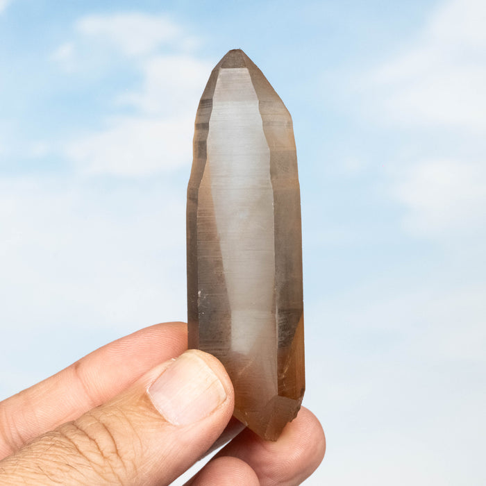 Tangerine Lemurian Seed Quartz Crystal 62 g 83x25mm