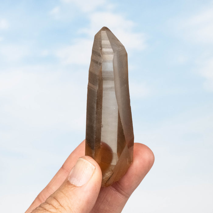 Tangerine Lemurian Seed Quartz Crystal 62 g 83x25mm