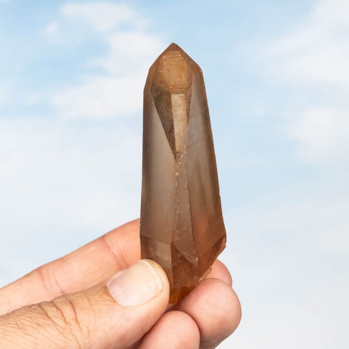 Tangerine Lemurian Seed Quartz Crystal *DT 72 g 76x38mm