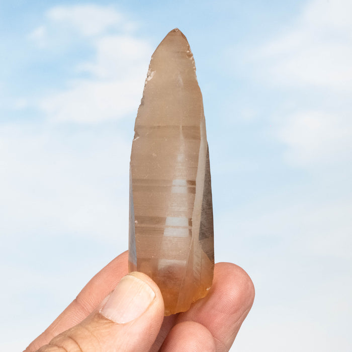 Tangerine Lemurian Seed Quartz Crystal 55 g 79x27mm