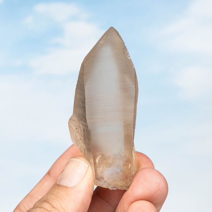 Tangerine Lemurian Seed Quartz Crystal 56 g 74x33mm